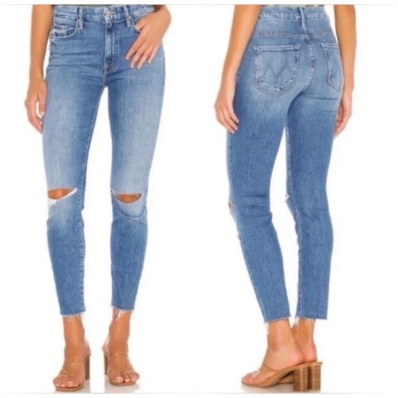 Mother‎ High Waisted Looker Ankle Fray in Thrilling Shots Size 24 - Picture 10 of 10